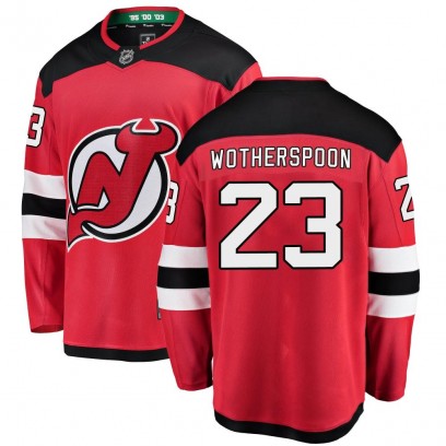 Men's Breakaway New Jersey Devils Tyler Wotherspoon Fanatics Branded Home Jersey - Red