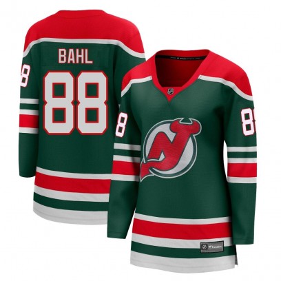 Women's Breakaway New Jersey Devils Kevin Bahl Fanatics Branded 2020/21 Special Edition Jersey - Green