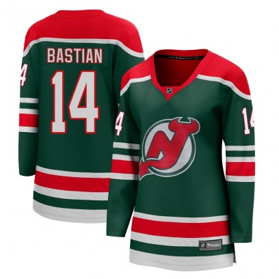 Women's Breakaway New Jersey Devils Nathan Bastian Fanatics Branded 2020/21 Special Edition Jersey - Green