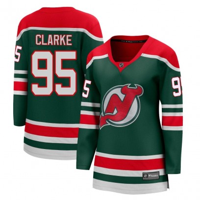 Women's Breakaway New Jersey Devils Graeme Clarke Fanatics Branded 2020/21 Special Edition Jersey - Green