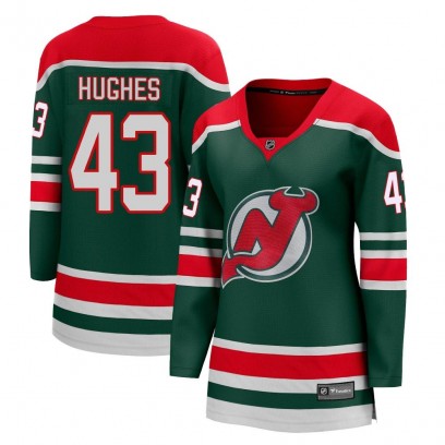 Women's Breakaway New Jersey Devils Luke Hughes Fanatics Branded 2020/21 Special Edition Jersey - Green