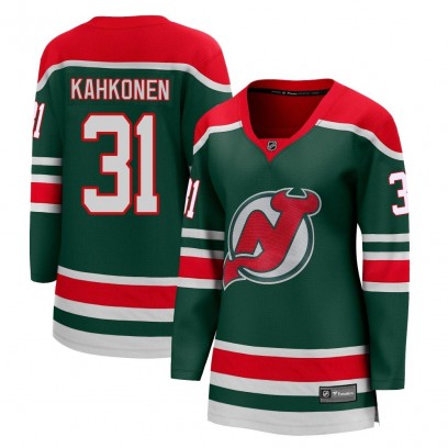Women's Breakaway New Jersey Devils Kaapo Kahkonen Fanatics Branded 2020/21 Special Edition Jersey - Green