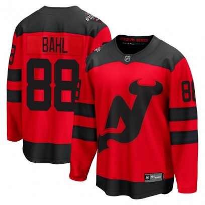 Men's Breakaway New Jersey Devils Kevin Bahl Fanatics Branded 2024 Stadium Series Jersey - Red