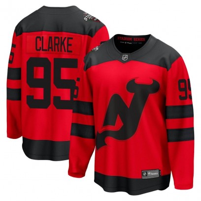 Men's Breakaway New Jersey Devils Graeme Clarke Fanatics Branded 2024 Stadium Series Jersey - Red