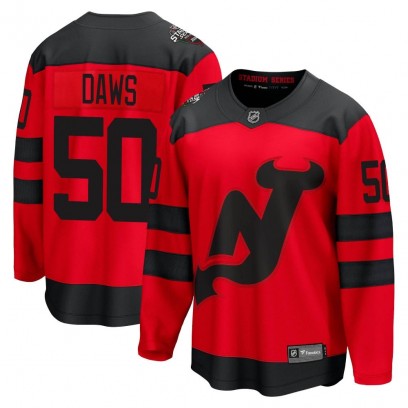Men's Breakaway New Jersey Devils Nico Daws Fanatics Branded 2024 Stadium Series Jersey - Red