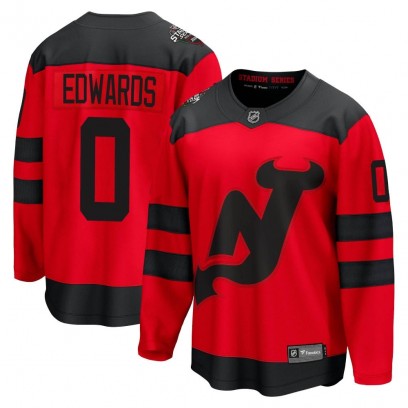 Men's Breakaway New Jersey Devils Ethan Edwards Fanatics Branded 2024 Stadium Series Jersey - Red