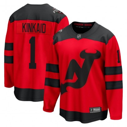 Men's Breakaway New Jersey Devils Keith Kinkaid Fanatics Branded 2024 Stadium Series Jersey - Red