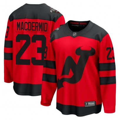 Men's Breakaway New Jersey Devils Kurtis MacDermid Fanatics Branded 2024 Stadium Series Jersey - Red