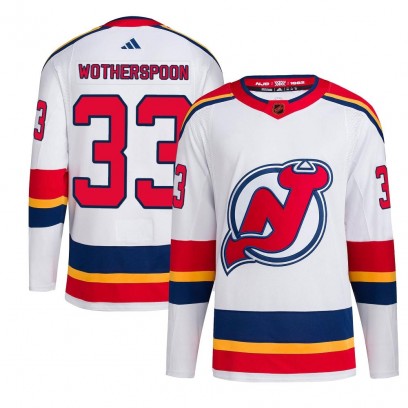 Men's Authentic New Jersey Devils Tyler Wotherspoon Adidas Reverse Retro 2.0 Jersey - White
