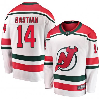 Youth Breakaway New Jersey Devils Nathan Bastian Fanatics Branded Alternate Jersey - White