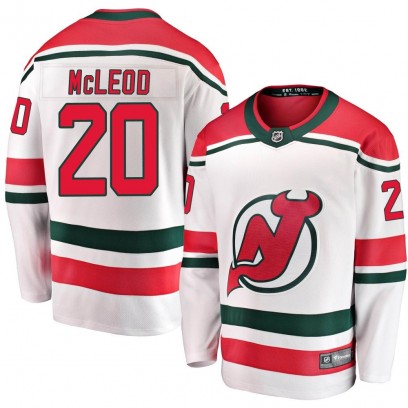 Youth Breakaway New Jersey Devils Michael McLeod Fanatics Branded Alternate Jersey - White