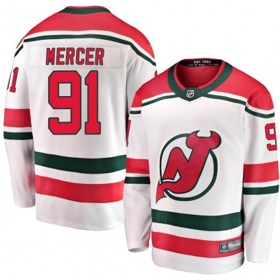 Youth Breakaway New Jersey Devils Dawson Mercer Fanatics Branded Alternate Jersey - White