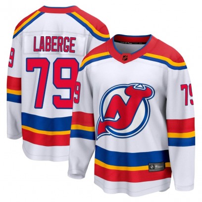 Youth Breakaway New Jersey Devils Samuel Laberge Fanatics Branded Special Edition 2.0 Jersey - White