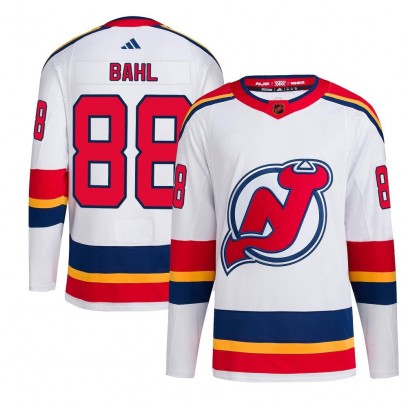 Youth Authentic New Jersey Devils Kevin Bahl Adidas Reverse Retro 2.0 Jersey - White