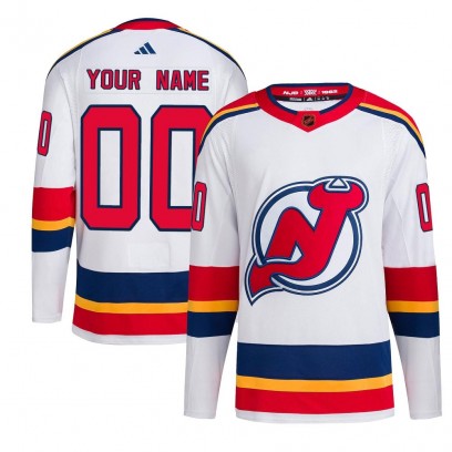 Youth Authentic New Jersey Devils Custom Adidas Custom Reverse Retro 2.0 Jersey - White