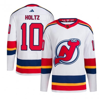 Youth Authentic New Jersey Devils Alexander Holtz Adidas Reverse Retro 2.0 Jersey - White