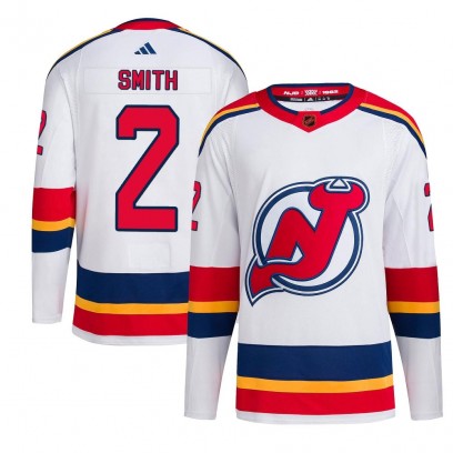 Youth Authentic New Jersey Devils Brendan Smith Adidas Reverse Retro 2.0 Jersey - White