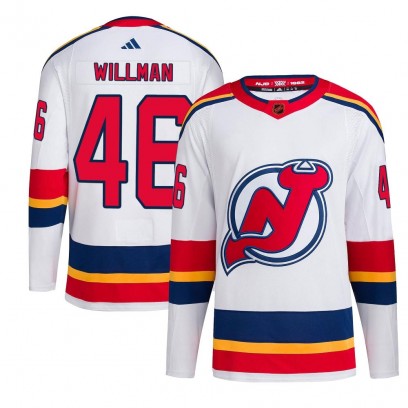 Youth Authentic New Jersey Devils Max Willman Adidas Reverse Retro 2.0 Jersey - White