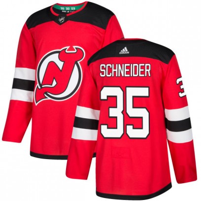 Men's Authentic New Jersey Devils Cory Schneider Adidas Jersey - Red