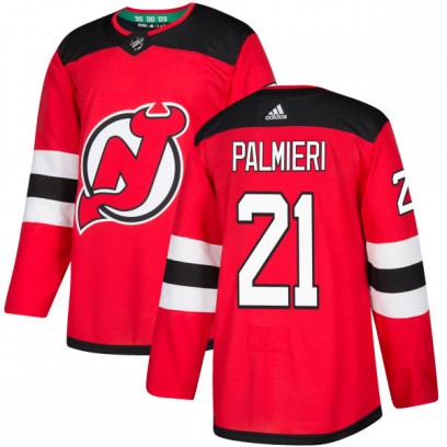 Men's Authentic New Jersey Devils Kyle Palmieri Adidas Jersey - Red
