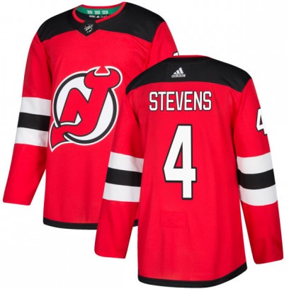 Men's Authentic New Jersey Devils Scott Stevens Adidas Jersey - Red